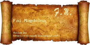 Fai Magdolna névjegykártya